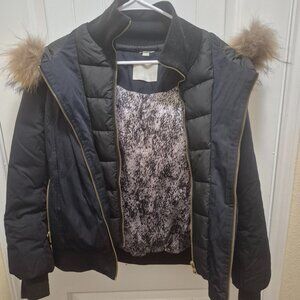 Soia & Kyo Hooded Fur Jacket